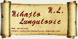 Mihajlo Lungulović vizit kartica
